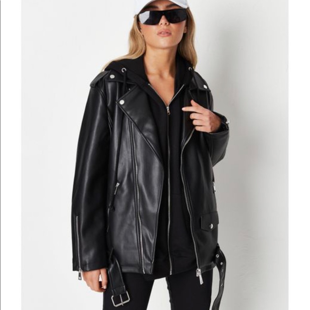 Misguided faux leather jacket